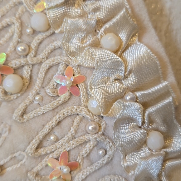 Manoush Unique Beaded/Ribbon Bow/Sequin Accent Skirt - Picture 3 of 13